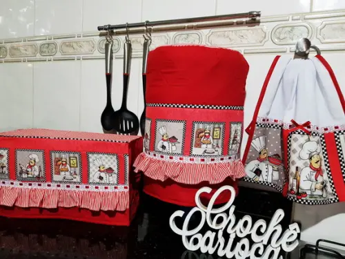 Capas para Forninho e Galão de Água Patchwork Alta Qualidade