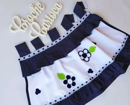 Capinha de Forno Cortininha Azul Marinho Poás