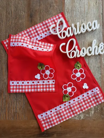 Centrinho Farmhouse Delicados 2 Pc Escolha Cores
