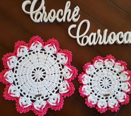 Centrinhos de Crochê Escolha Cores 2 Unidades