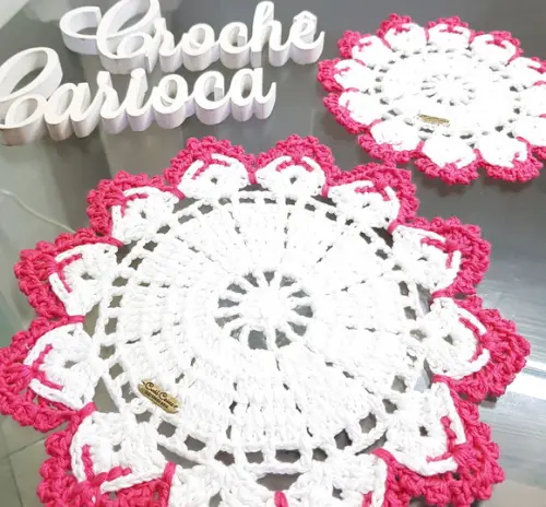 Centrinhos de Crochê Escolha Cores 2 Unidades
