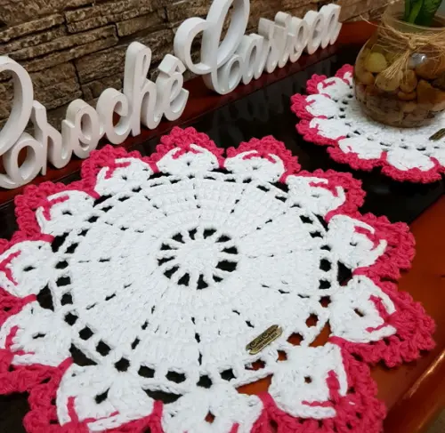 Centrinhos de Crochê Escolha Cores 2 Unidades