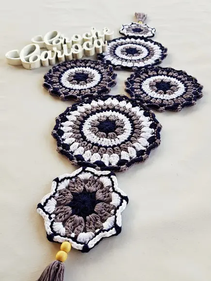 Centro de Mesa Zen Mandalas Crochê Exclusivo Escolha Cores