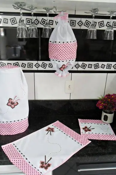 Conjunto Cozinha Borboletas: 5 PEÇAS