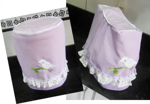 Conjunto de Cozinha Lilás com Passarinhos 6 Peças