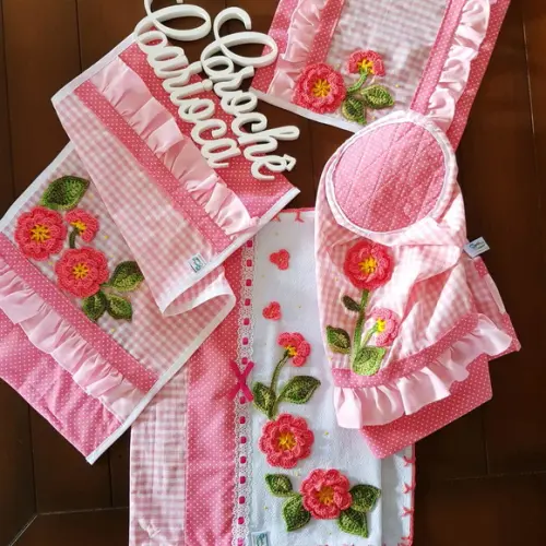 Conjunto de Cozinha Tons de Rosa - Shabby Chic
