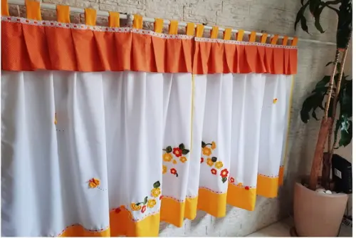 Cortina Amarelo e Laranja Sob Medida Escolha Cores