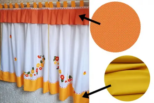 Cortina Amarelo e Laranja Sob Medida Escolha Cores