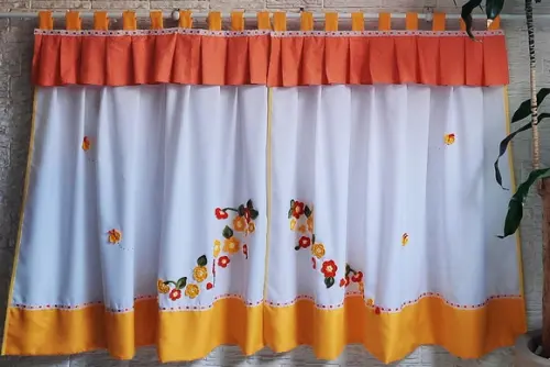 Cortina Amarelo e Laranja Sob Medida Escolha Cores