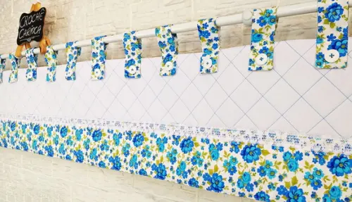 Cortina Bandô Painel Patchwork Escolha Cores e Sob Medida