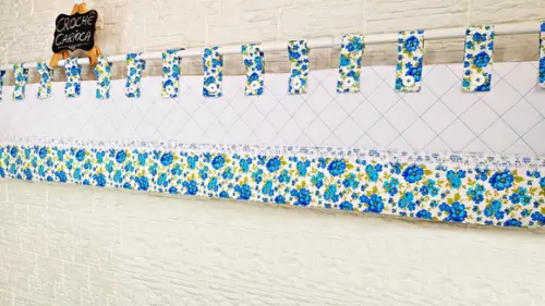 Cortina Bandô Painel Patchwork Escolha Cores e Sob Medida