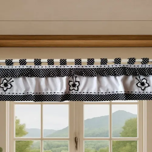 Cortina Bandô Preto e Branco ou Escolha Cores 140x35