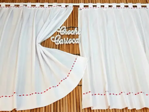 Cortina Branca Simples Elegance Escolha Cor Sob Medida
