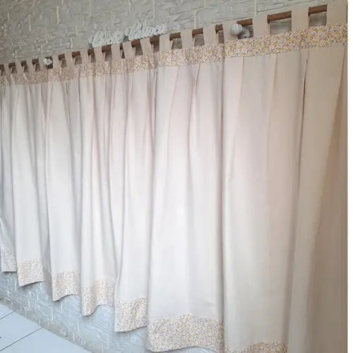Cortina de Algodão Cru Natural 2,00x1,40 ou Sob Medida
