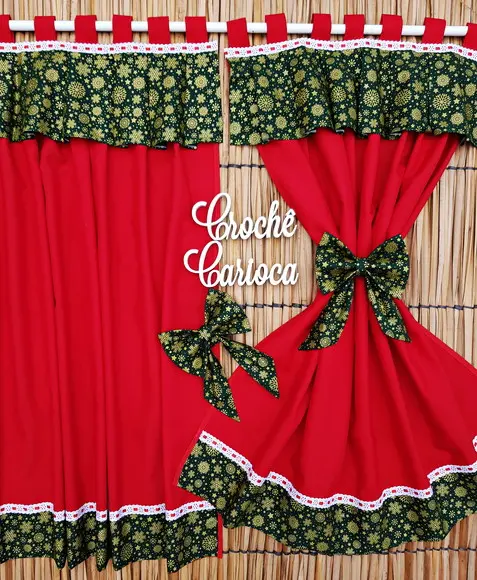 Cortina de Natal e Abraçadeiras Laços Sob Medida
