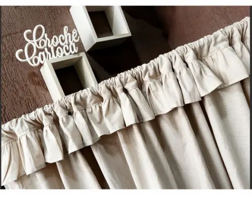 Cortina de Pia Bancada Área Gourmet Cozinha Sob Medida Linho