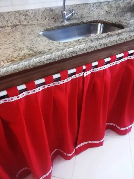 Cortina de Pia Bancada Balcão Escolha Cor e Sob Medida
