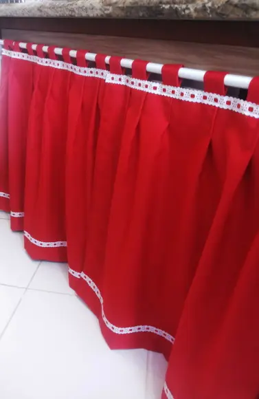 Cortina de Pia Bancada Balcão Escolha Cor e Sob Medida