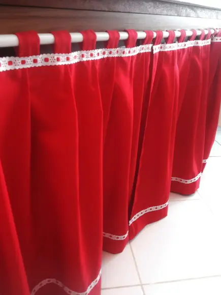 Cortina de Pia Bancada Balcão Escolha Cor e Sob Medida