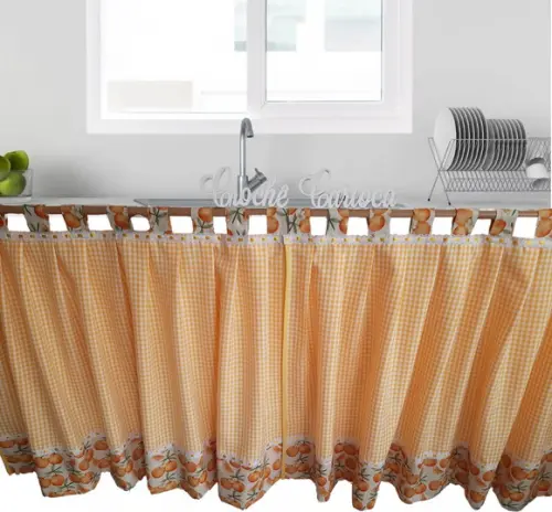 Cortina de Pia Bancada Sob Medida Escolha Cor Cobre 150x80