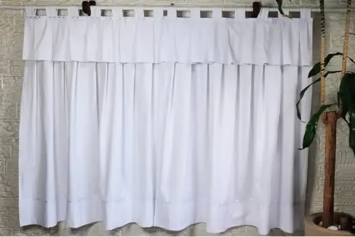Cortina Minimalista Elegante Tecido Encorpado Escolha Cor