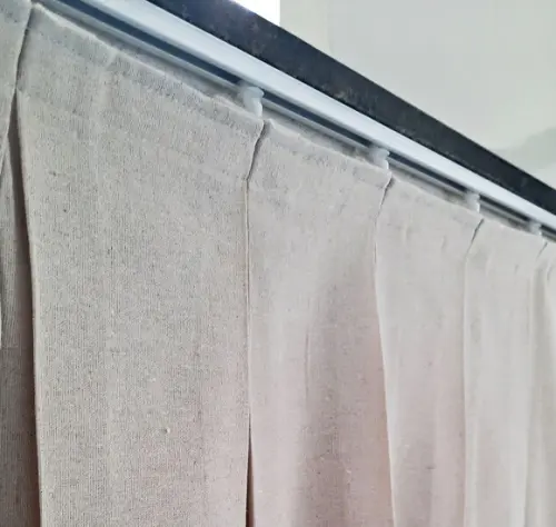 Cortina p/ Trilho Suíço ou Tradicional Linho Sob Medida