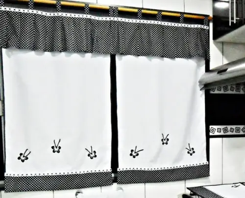Cortina Painel de Cozinha Sob Medida Borboletas