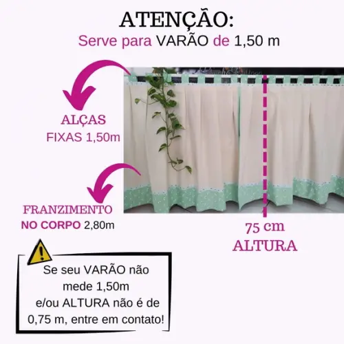 Cortina para Pia Área Gourmet Algodão Cru Sob Medida