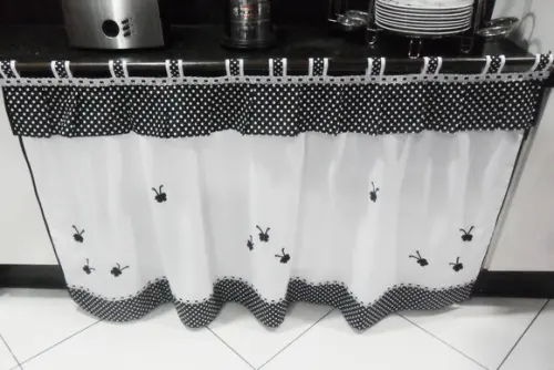 Cortina para Pia de Cozinha Bancada Balcão Sob Medida
