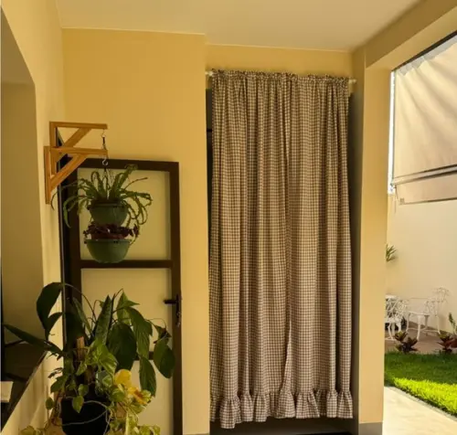 Cortina para Porta Balcão Cabeça Dupla Sob Medida