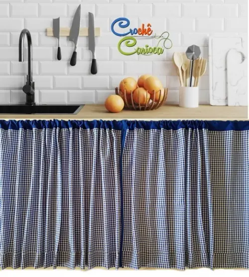 Cortina Pia Cozinha Área Gourmet Síto Escolha Cor Sob Medida