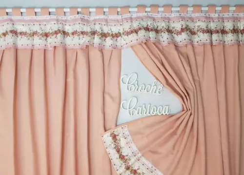 Cortina Rosa Vintage Sob Medida e Escolha Cores