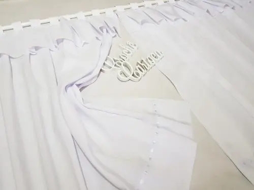 Cortina Simples com Renda Escolha Cor e Sob Medida