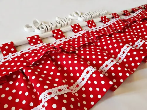 Cortina Vermelho Poás Estilo Bandô Sob Medida e Escolha Cor