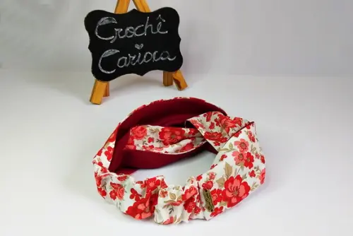 Faixa Tiara Cruzada Cabeça Elástico Escolha Cores