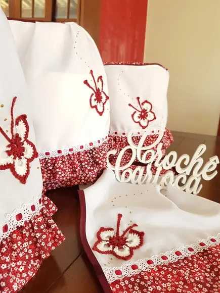 Jogo Capas de Cozinha Batedeira Fritadeira Panela e Paninho