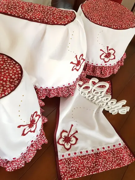 Jogo Capas de Cozinha Batedeira Fritadeira Panela e Paninho