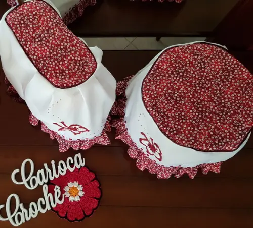 Jogo Capas de Cozinha Batedeira Fritadeira Panela e Paninho