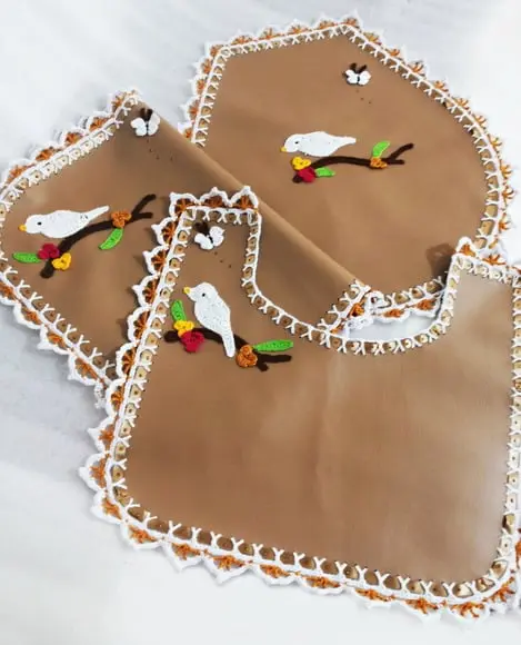 Jogo De Banheiro Bege Caramelo - 3 Peças