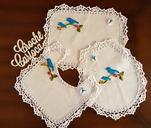 Jogo de Banheiro Passarinhos Jardim Branco ou Escolha Cores