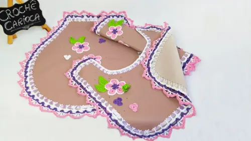Jogo de Banheiro Rosa Vintage