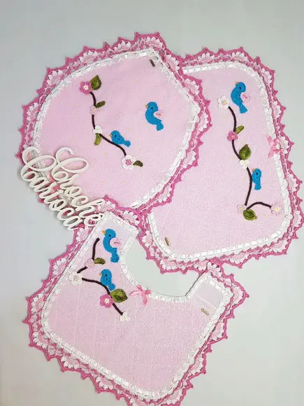 Jogo de Banheiro Rosa Jardim Felpudo Antiderrapante Matelado