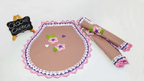 Jogo de Banheiro Rosa Vintage