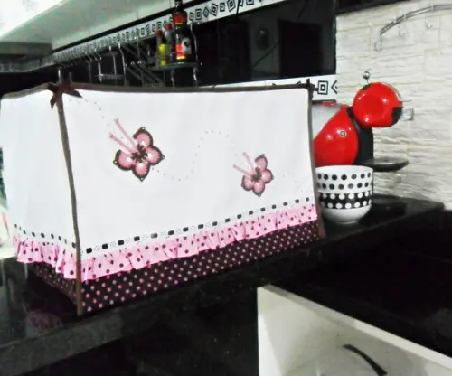 Jogo de Cozinha Borboletas Rosa e Marrom 3 Peças