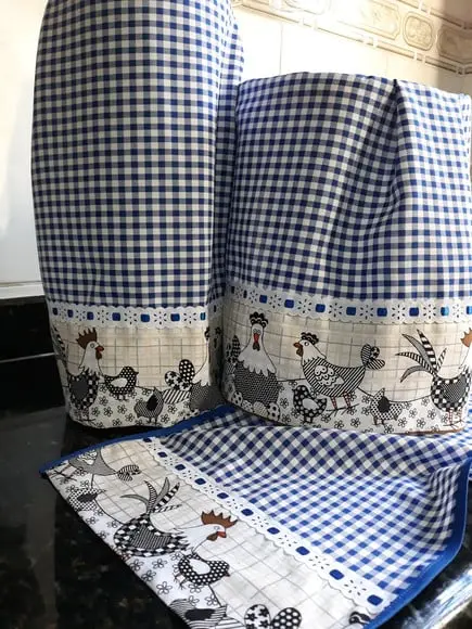 Jogo de Cozinha Capas Fritadeira, Liquidificador e Centrinho
