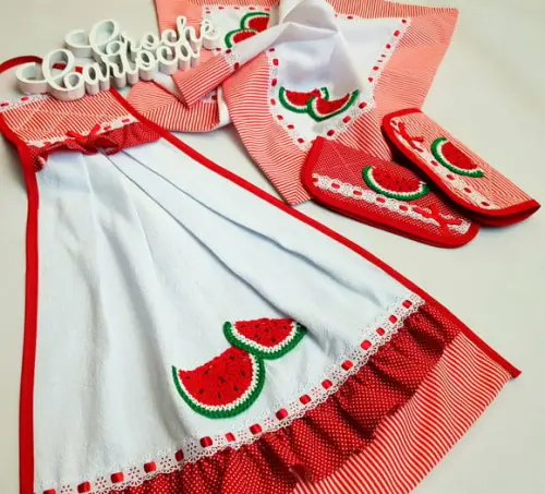Jogo de Cozinha Tecido 4 Peças