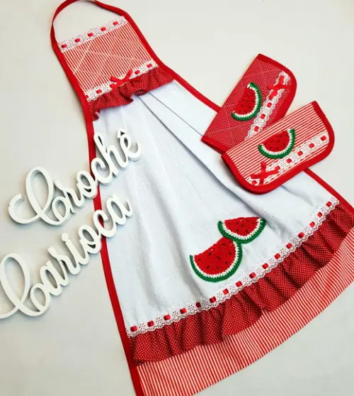 Jogo de Cozinha Tecido 4 Peças