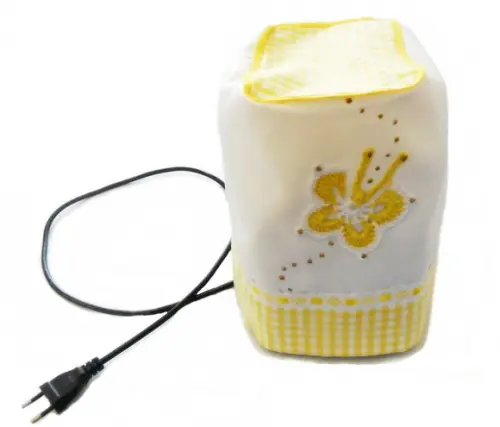 Jogo de Cozinha Tecido Amarelo Xadrez Borboletas