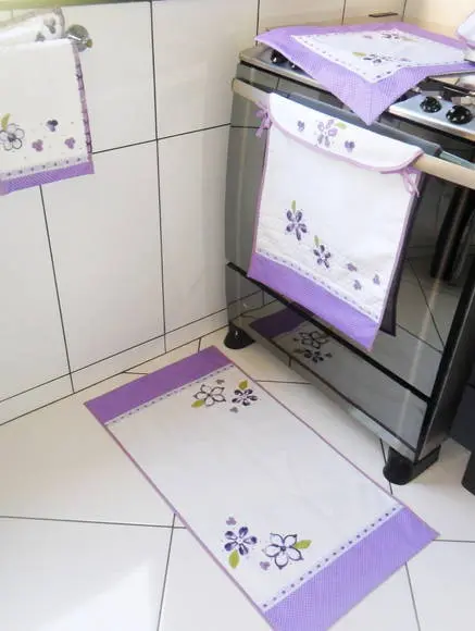 Jogo para Cozinha lilás delicado: 5 peças