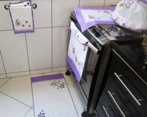 Jogo para Cozinha lilás delicado: 5 peças
